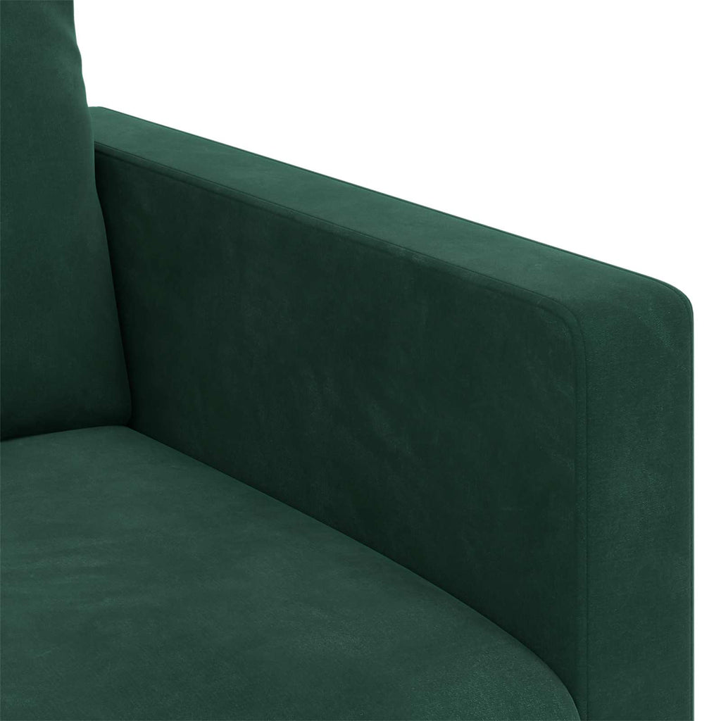 Sofa Set 2 pcs Dunkelgrün 198 x 78 x 80 cm Samt