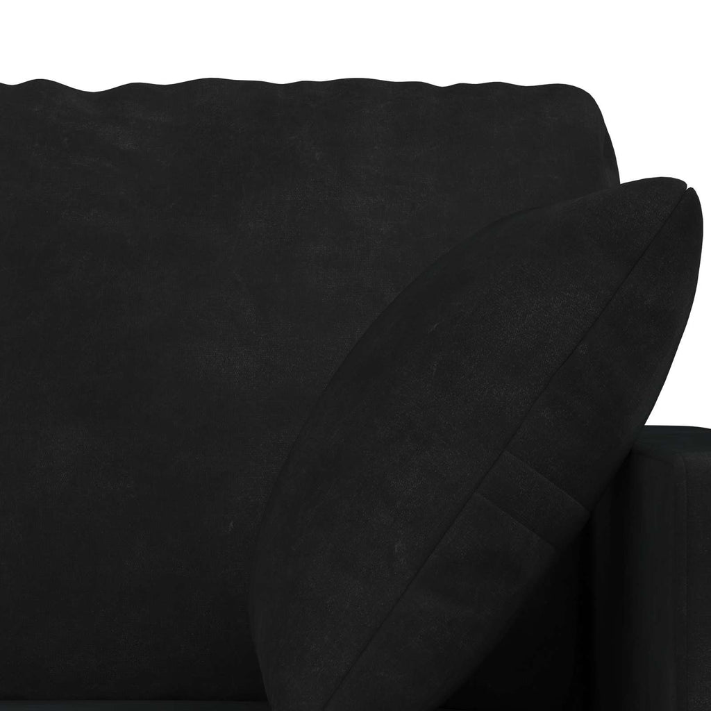 Sofa Set 2 pcs Schwarz 198 x 78 x 80 cm Samt