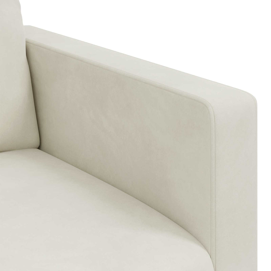 Sofa Set 2 pcs Creme 198 x 78 x 80 cm Samt
