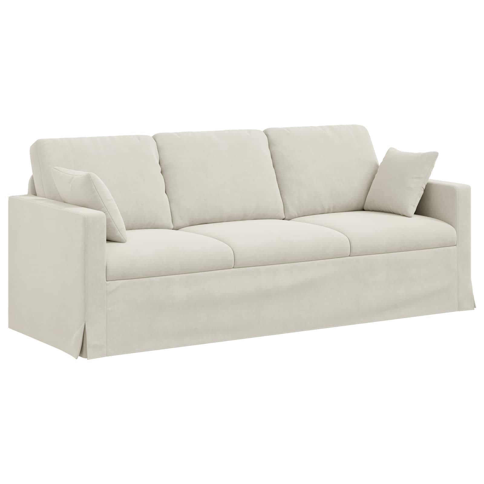 Sofa Set 2 pcs Creme 198 x 78 x 80 cm Samt