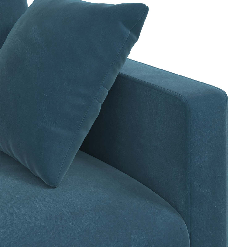Sofa Set 2 pcs Blau 198 x 78 x 80 cm Samt