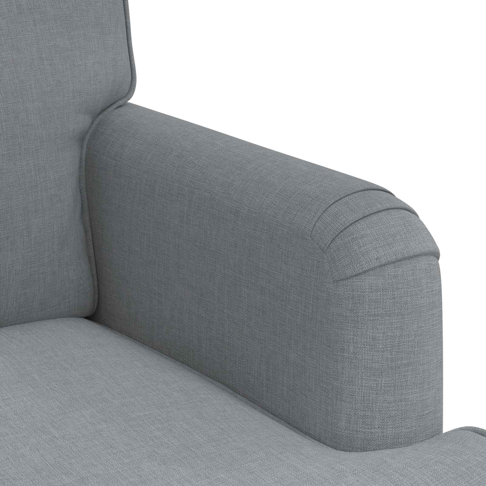 Sofa Set 2 pcs Hellgrau 201 x 80 x 85 cm Stoff