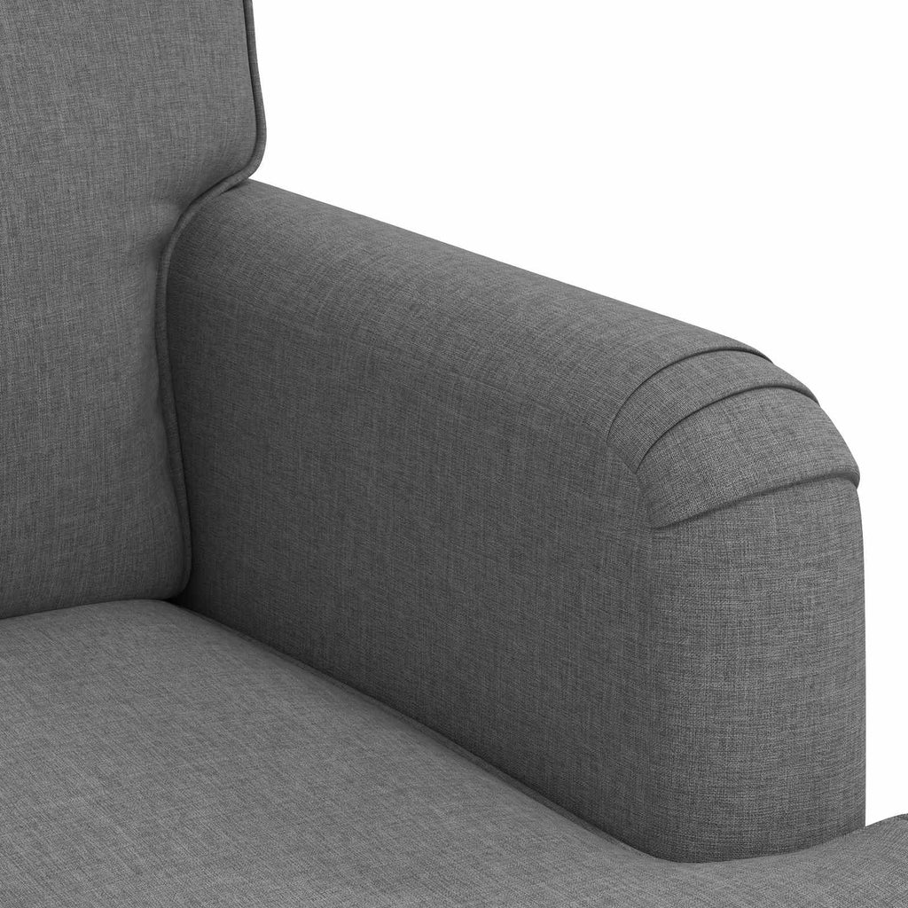 Sofa Set 2 pcs Dunkelgrau 201 x 80 x 85 cm Stoff