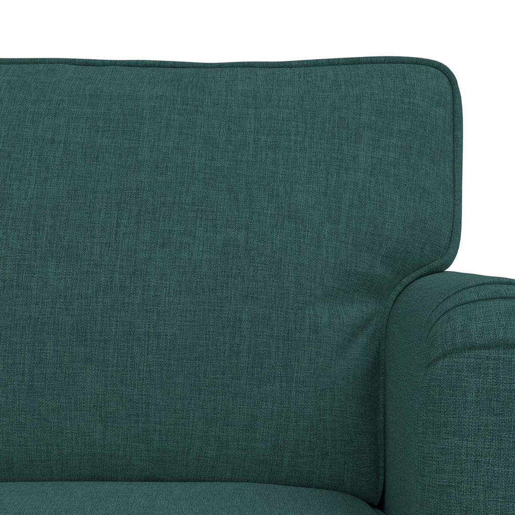 Sofa Set 2 pcs Dunkelgrün 201 x 80 x 85 cm Stoff