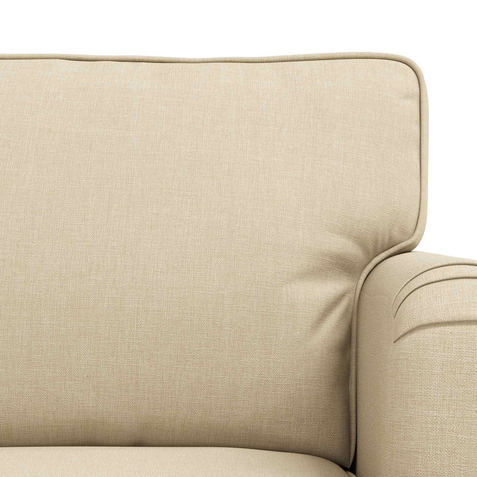 Sofa Set 2 pcs Creme 201 x 80 x 85 cm Stoff