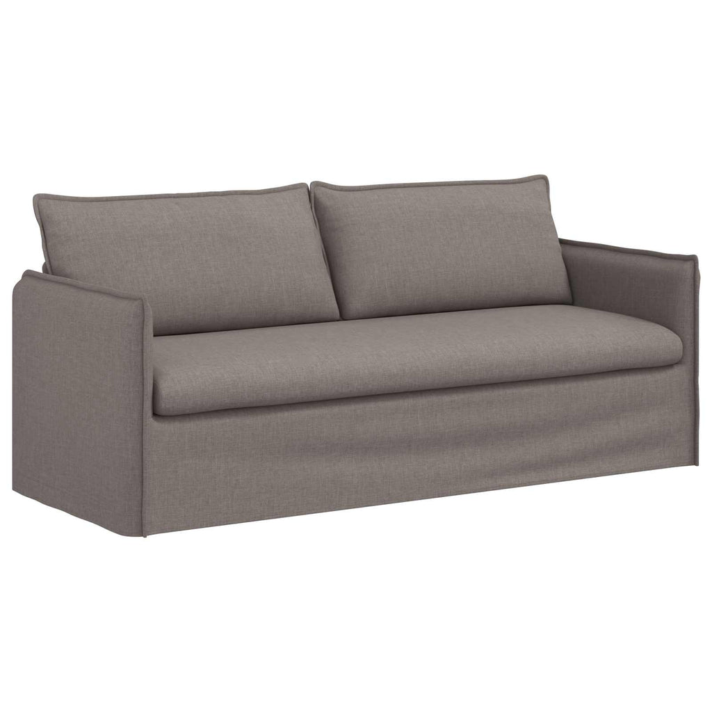 Sofa Set 2 pcs Taupe 196 x 82 x 85 cm Stoff