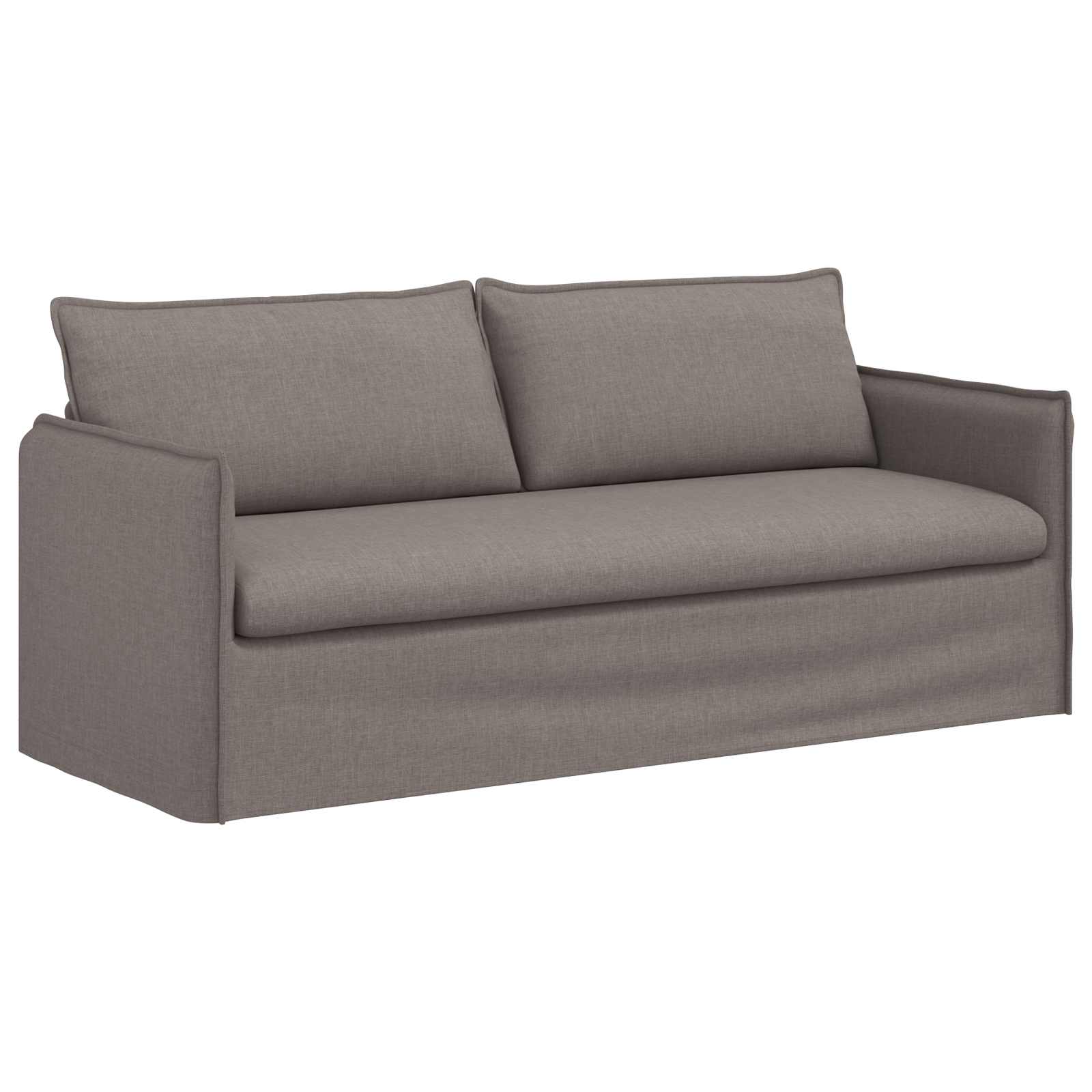 Sofa Set 2 pcs Taupe 196 x 82 x 85 cm Stoff