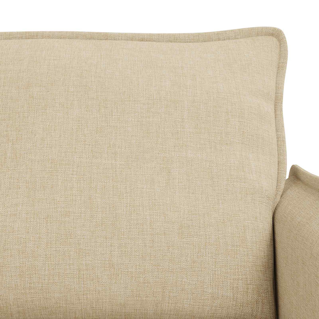 Sofa Set 2 pcs Creme 196 x 82 x 85 cm Stoff