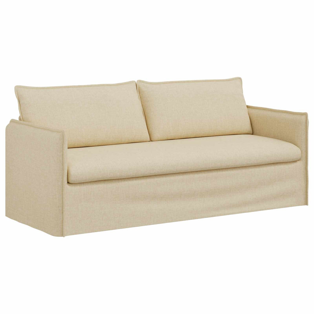 Sofa Set 2 pcs Creme 196 x 82 x 85 cm Stoff