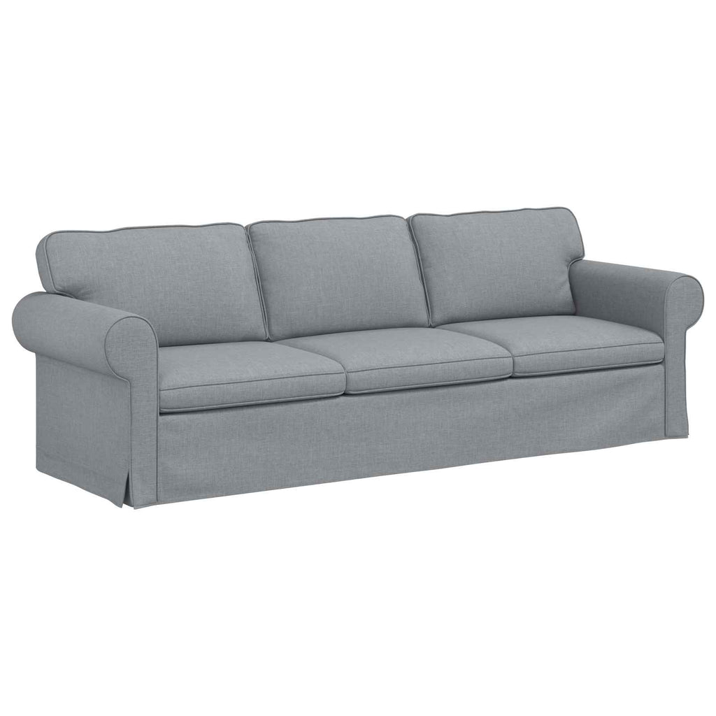Sofa Set 2 pcs Hellgrau 245 x 82 x 80 cm Stoff