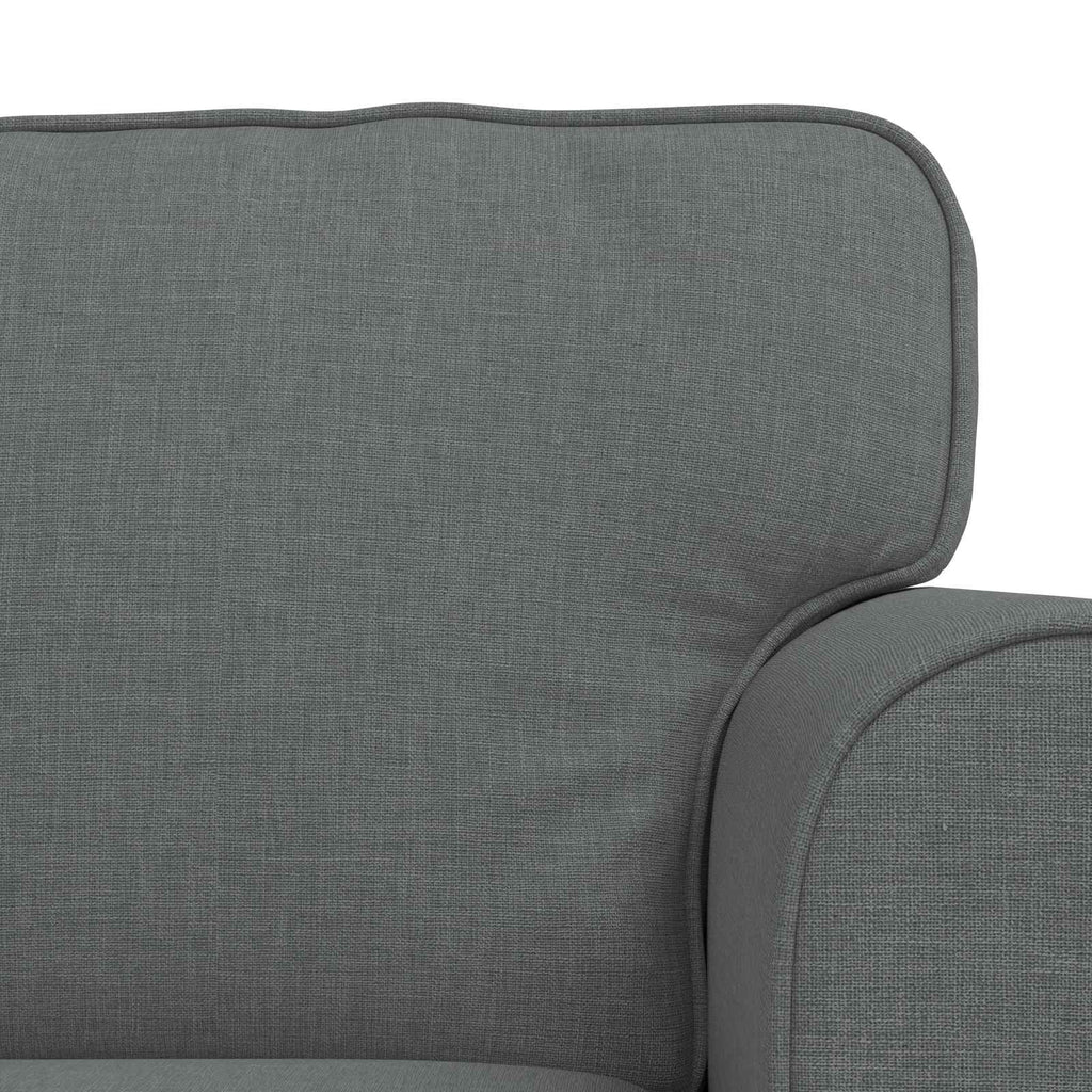 Sofa Set 2 pcs Dunkelgrau 245 x 82 x 80 cm Stoff