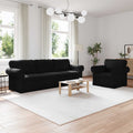 Sofa Set 2 pcs Schwarz 245 x 82 x 80 cm Stoff