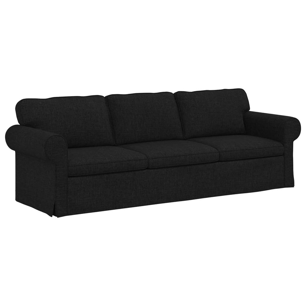 Sofa Set 2 pcs Schwarz 245 x 82 x 80 cm Stoff