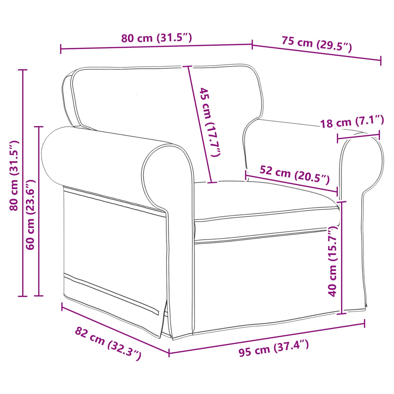 Sofa Set 2 pcs Schwarz 245 x 82 x 80 cm Stoff