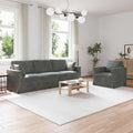 Sofa Set 2 pcs Dunkelgrau 228 x 78 x 80 cm Samt
