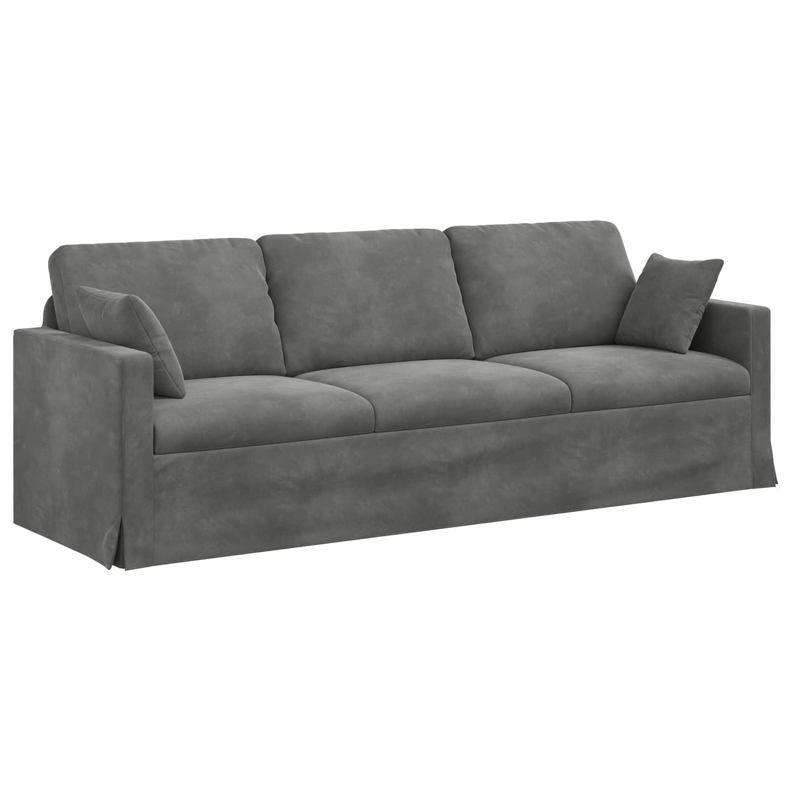Sofa Set 2 pcs Dunkelgrau 228 x 78 x 80 cm Samt