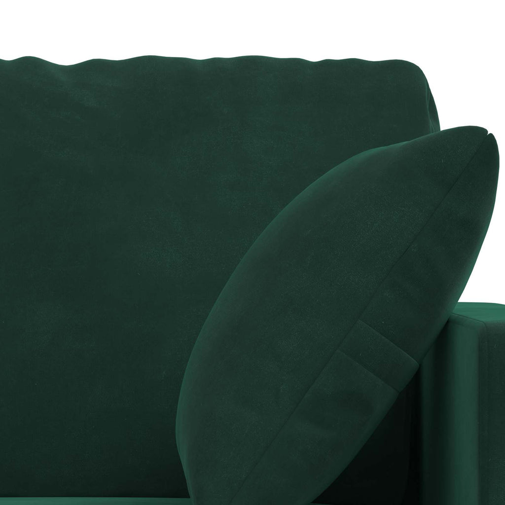 Sofa Set 2 pcs Dunkelgrün 228 x 78 x 80 cm Samt