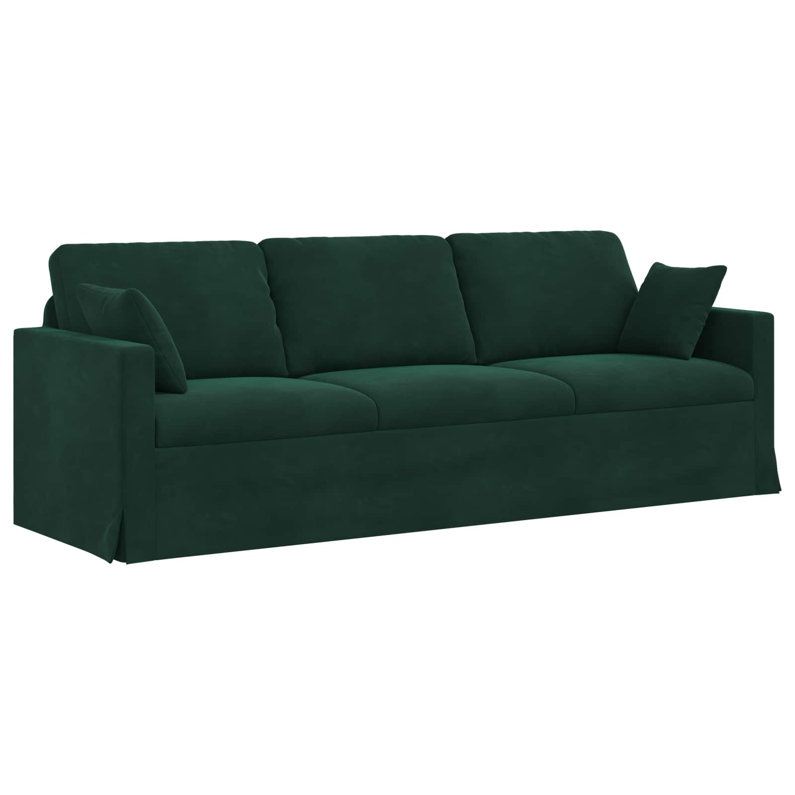 Sofa Set 2 pcs Dunkelgrün 228 x 78 x 80 cm Samt