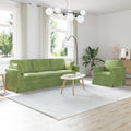 Sofa Set 2 pcs Hellgrün 228 x 78 x 80 cm Samt