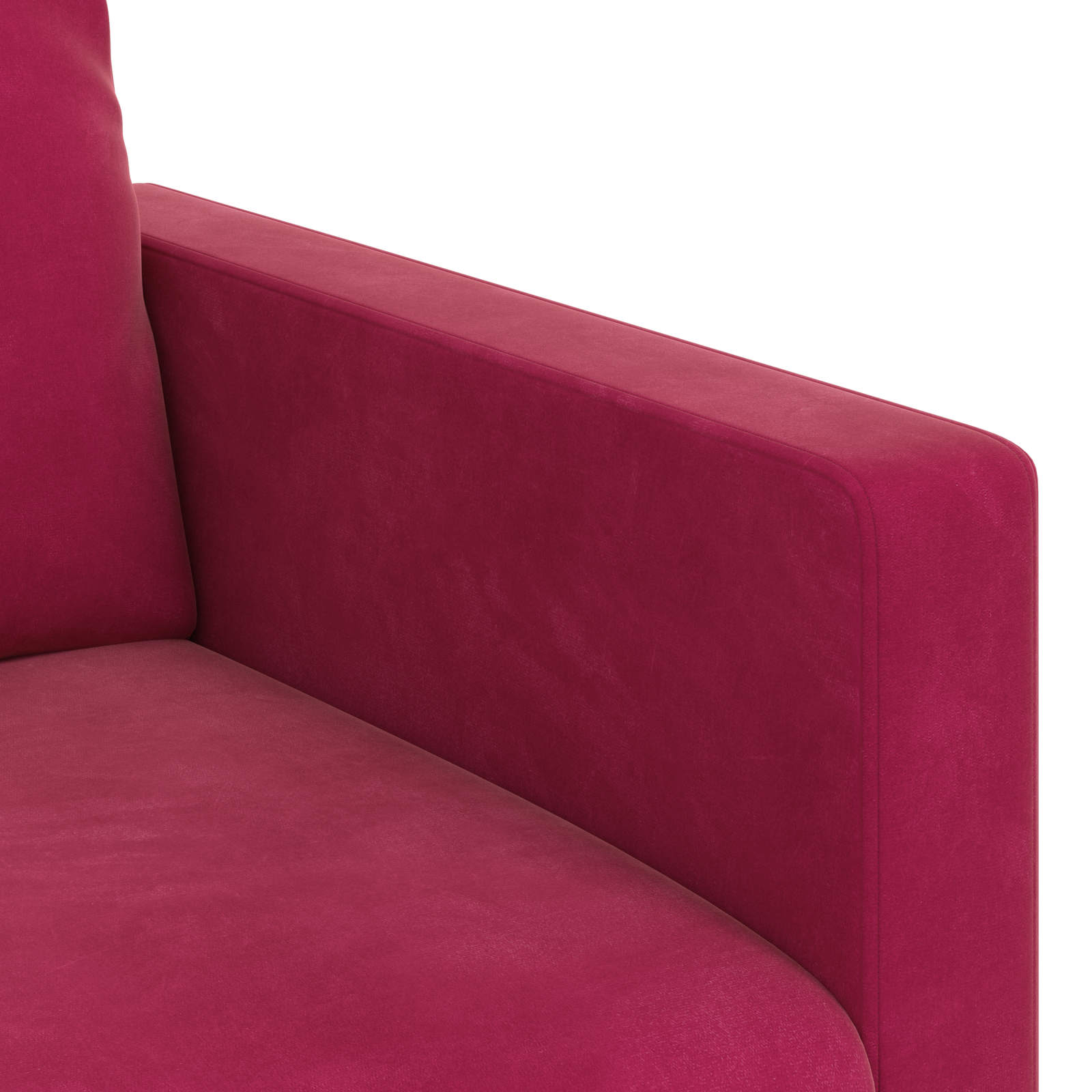 Sofa Set 2 pcs Weinrot 228 x 78 x 80 cm Samt