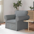 Sofa Hellgrau 95 x 82 x 80 cm Stoff