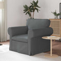 Sofa Dunkelgrau 95 x 82 x 80 cm Stoff