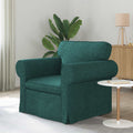 Sofa Dunkelgrün 95 x 82 x 80 cm Stoff
