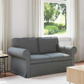 Sofa Dunkelgrau 155 x 82 x 80 cm Stoff