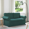 Sofa Dunkelgrün 155 x 82 x 80 cm Stoff