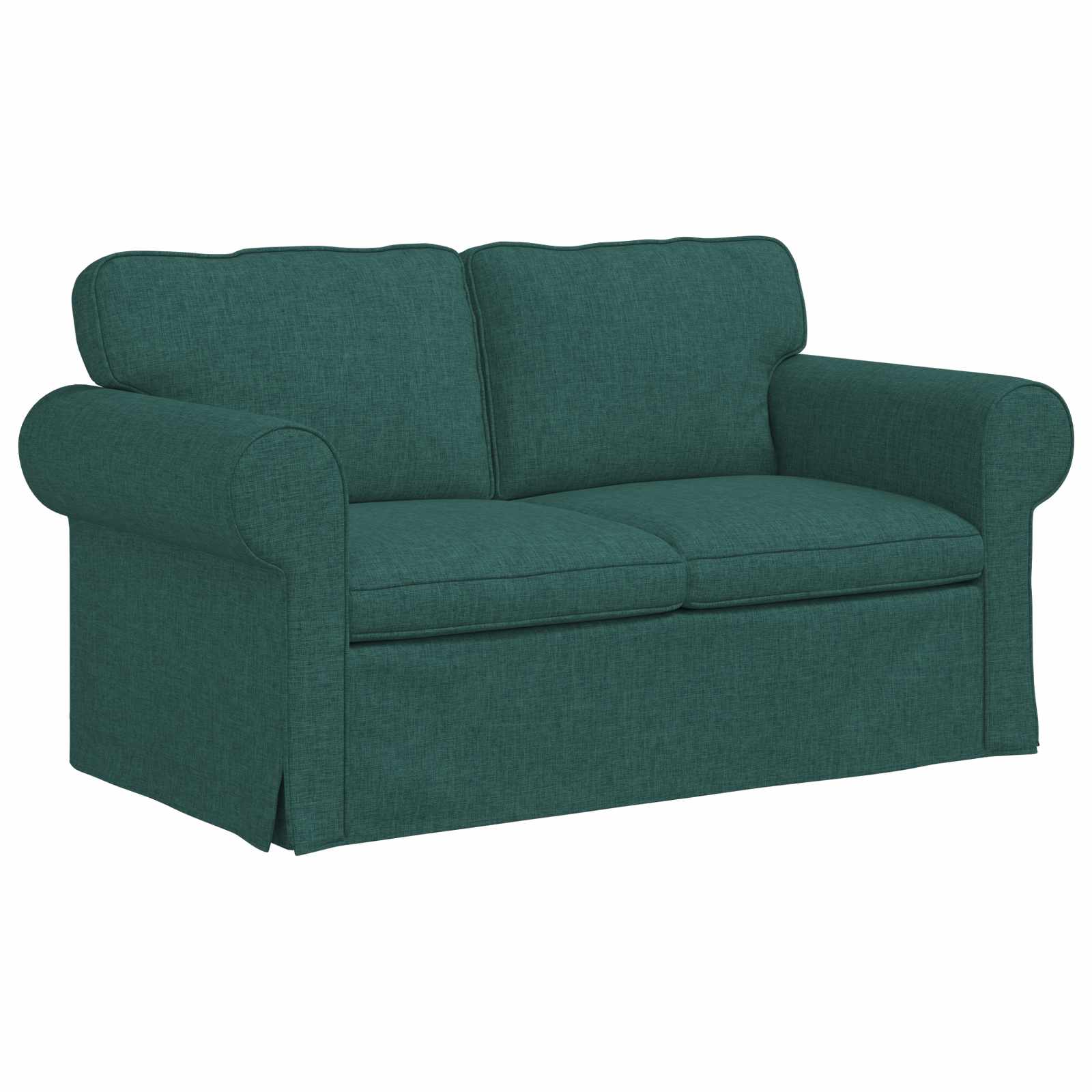 Sofa Dunkelgrün 155 x 82 x 80 cm Stoff