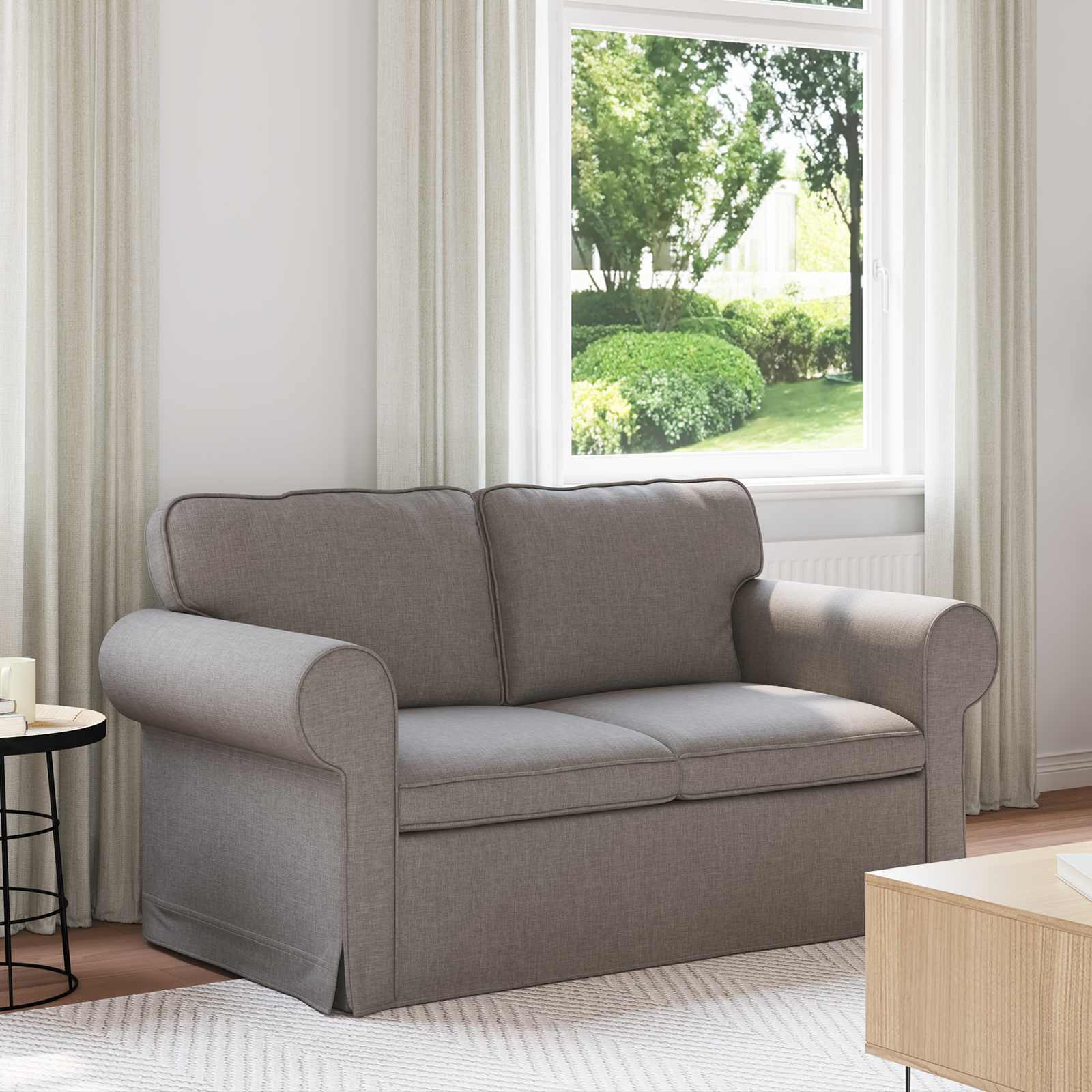 Sofa Taupe 155 x 82 x 80 cm Stoff