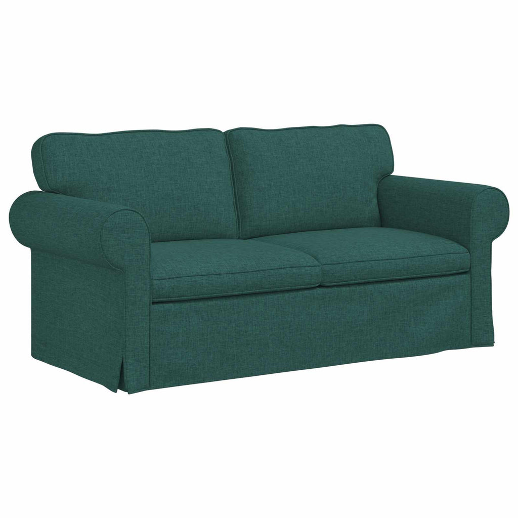 Sofa Dunkelgrün 175 x 82 x 80 cm Stoff
