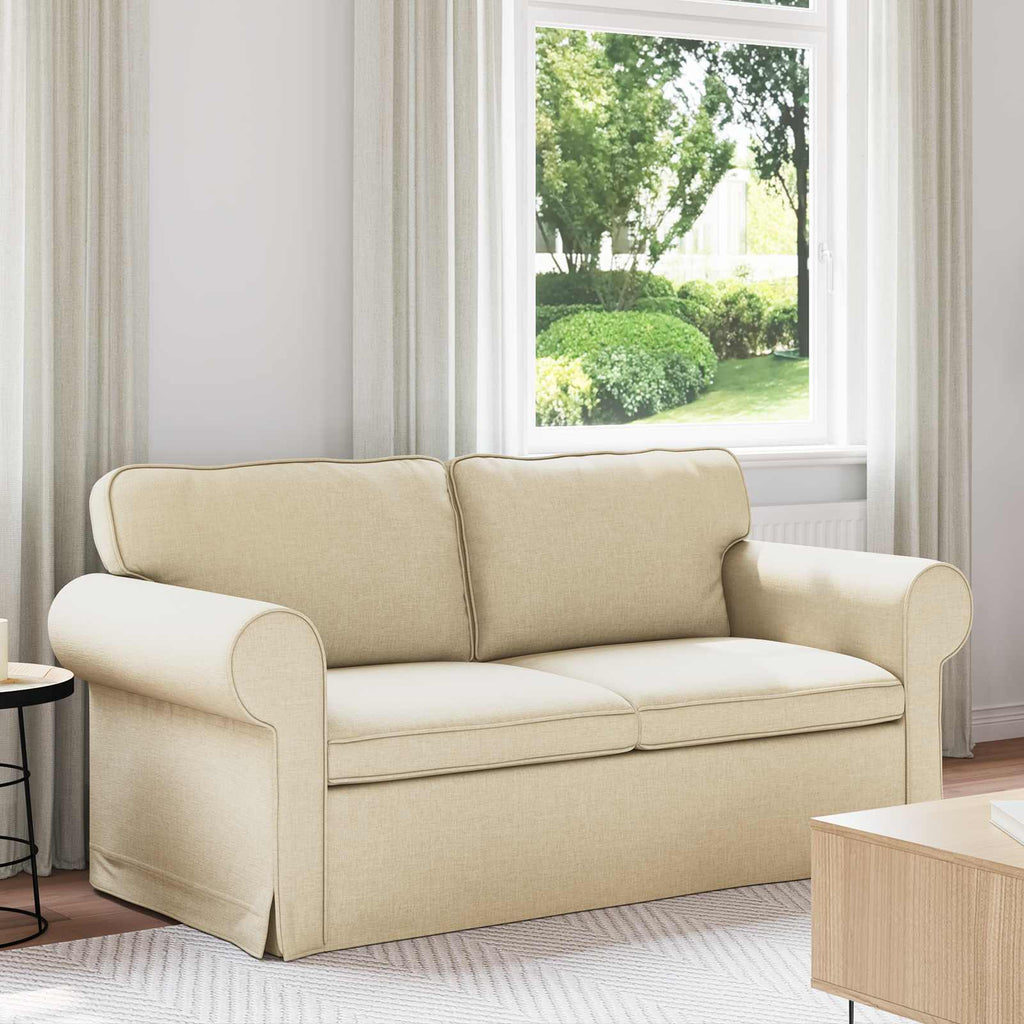 Sofa Creme 175 x 82 x 80 cm Stoff