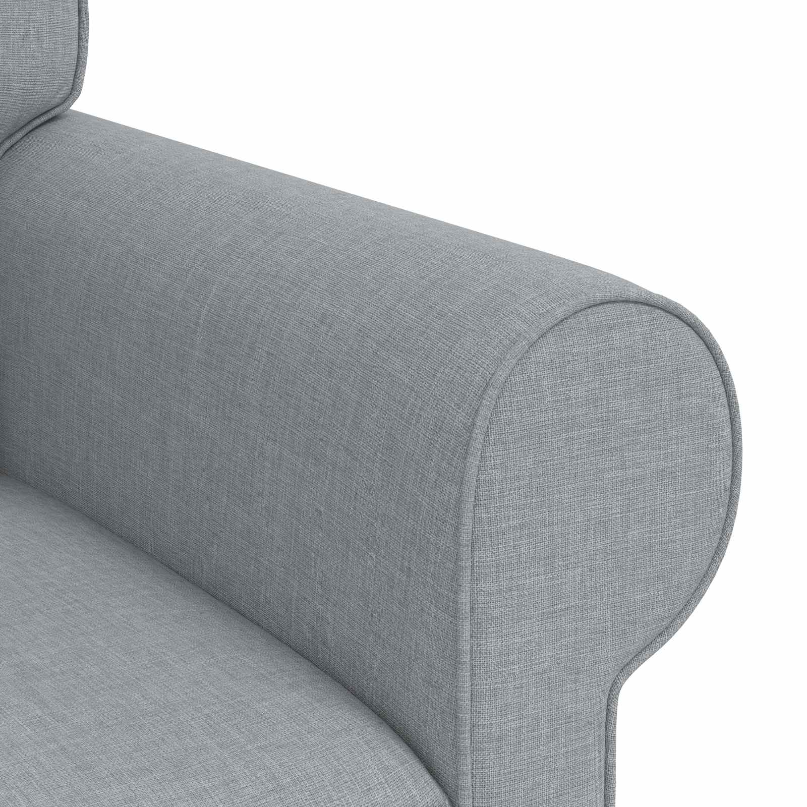 Sofa Hellgrau 215 x 82 x 80 cm Stoff
