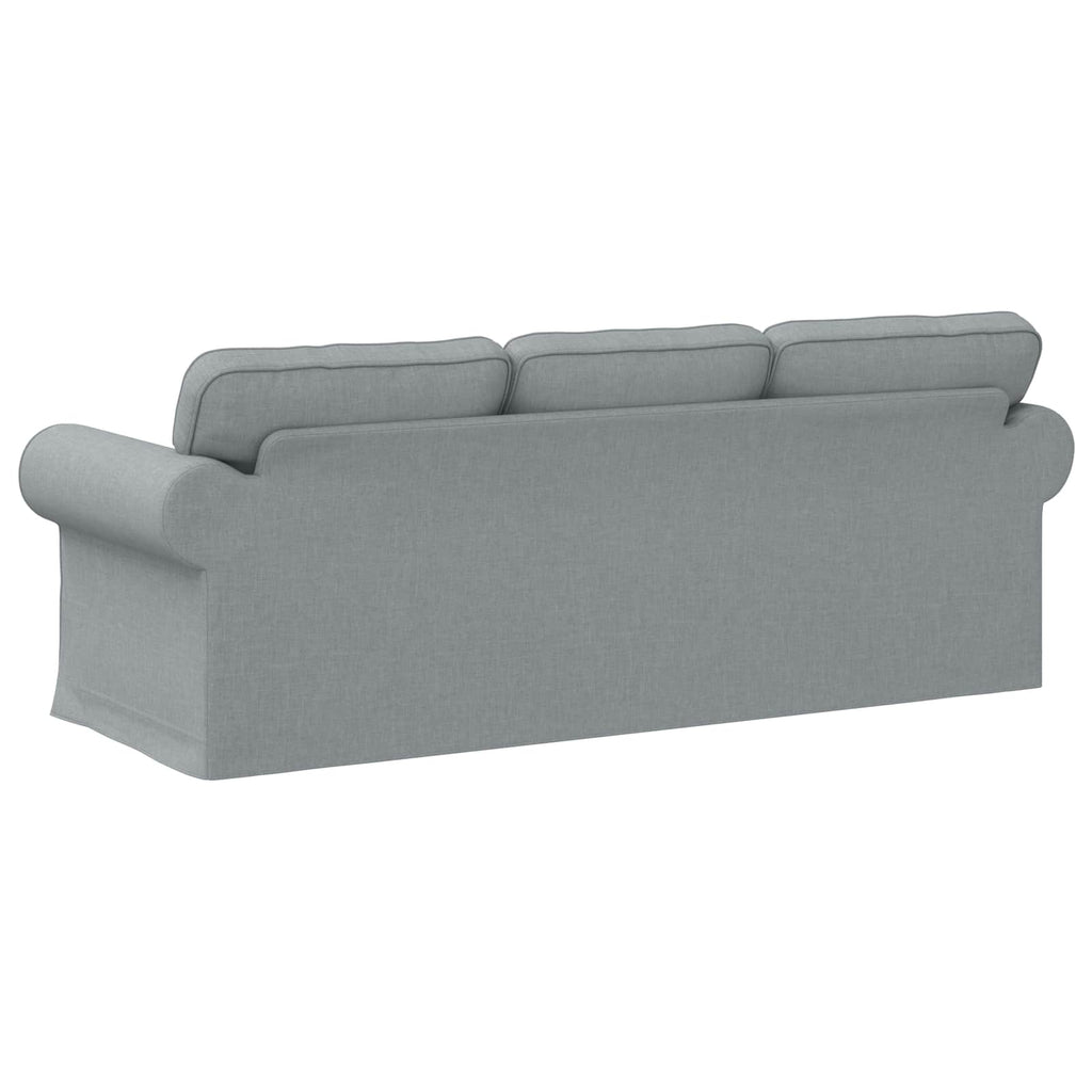 Sofa Hellgrau 215 x 82 x 80 cm Stoff