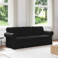 Sofa Schwarz 215 x 82 x 80 cm Stoff