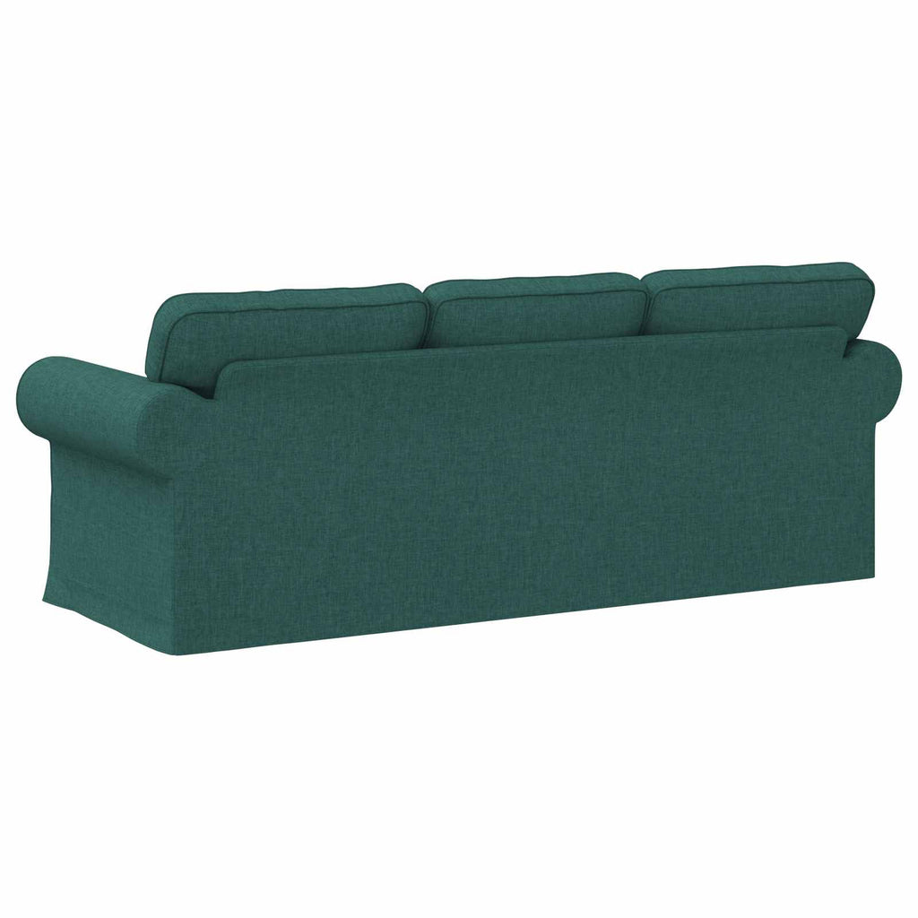 Sofa Dunkelgrün 215 x 82 x 80 cm Stoff