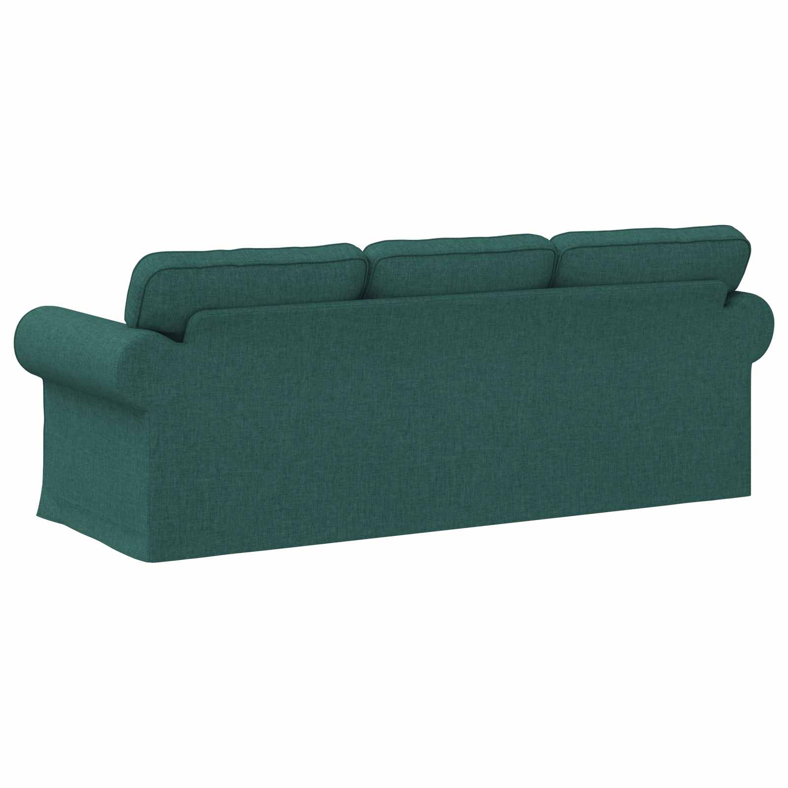 Sofa Dunkelgrün 215 x 82 x 80 cm Stoff