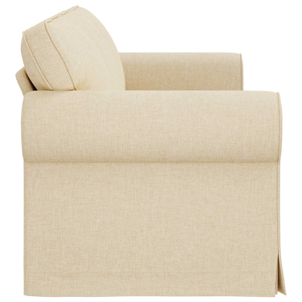 Sofa Creme 215 x 82 x 80 cm Stoff