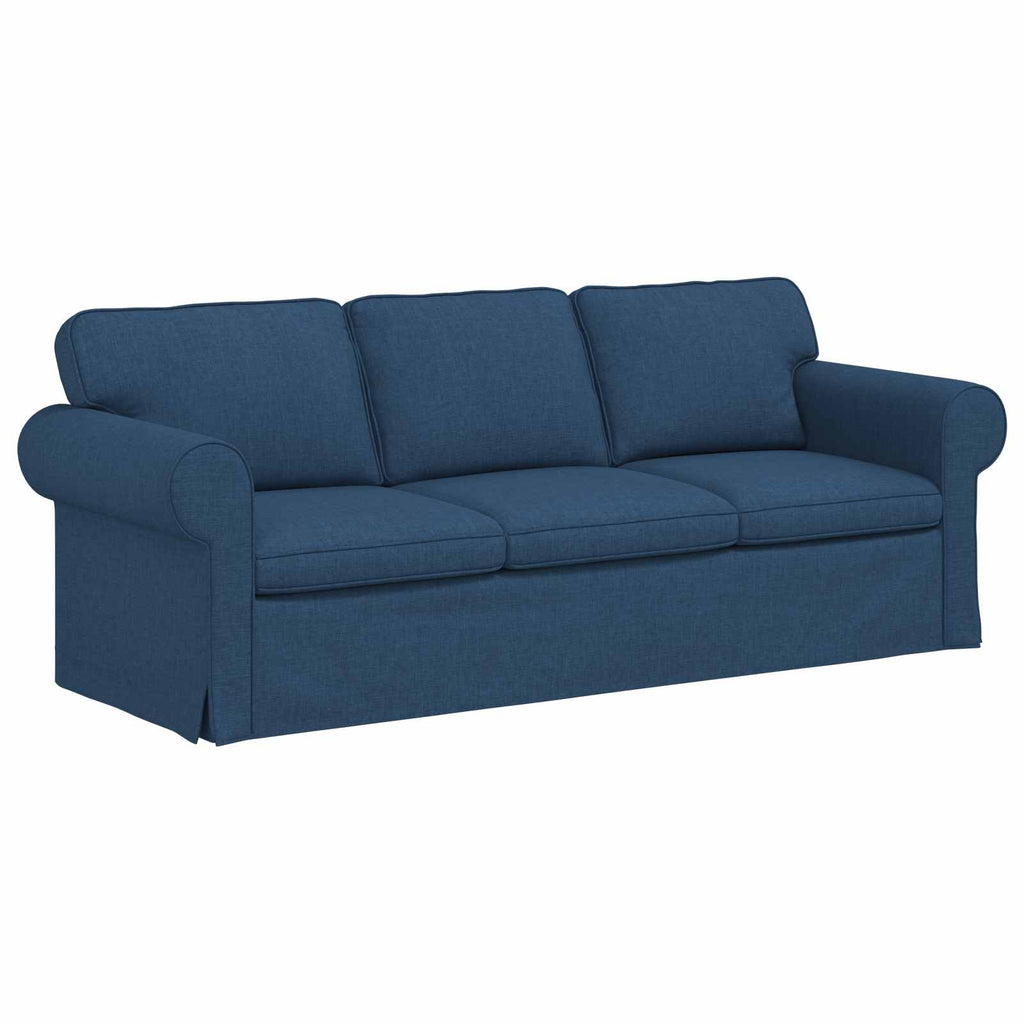 Sofa Blau 215 x 82 x 80 cm Stoff