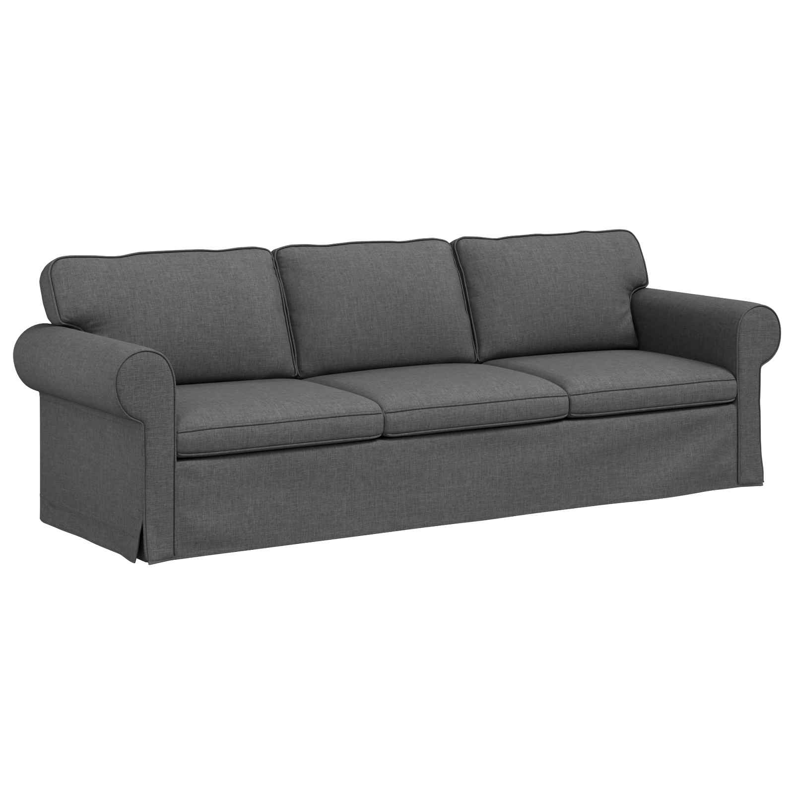 Sofa Dunkelgrau 245 x 82 x 80 cm Stoff