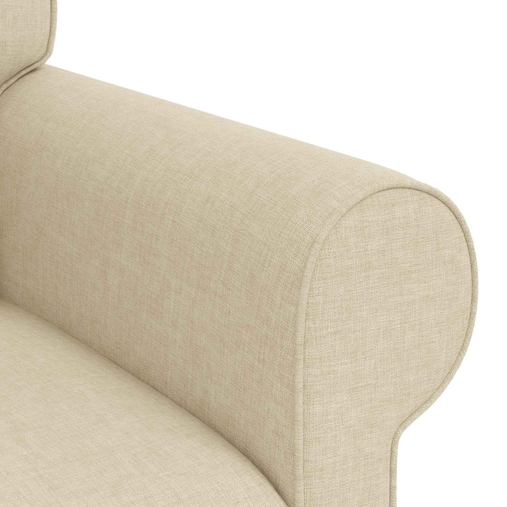 Sofa Creme 245 x 82 x 80 cm Stoff