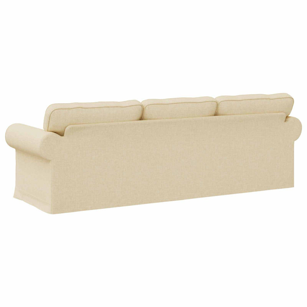 Sofa Creme 245 x 82 x 80 cm Stoff