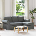 Sofa Dunkelgrau 195 x 138 x 80 cm Stoff