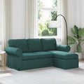 Sofa Dunkelgrün 195 x 138 x 80 cm Stoff