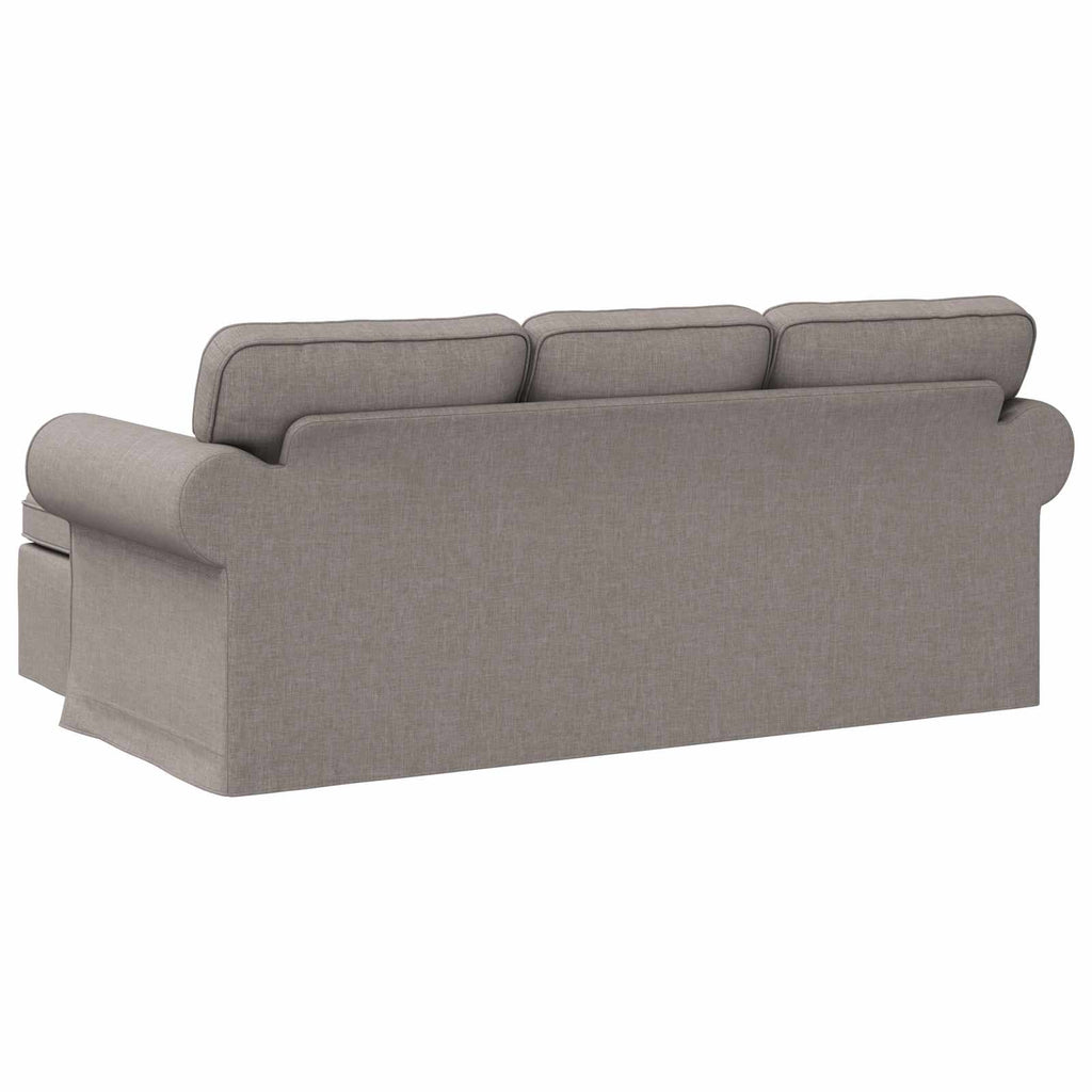 Sofa Taupe 195 x 138 x 80 cm Stoff