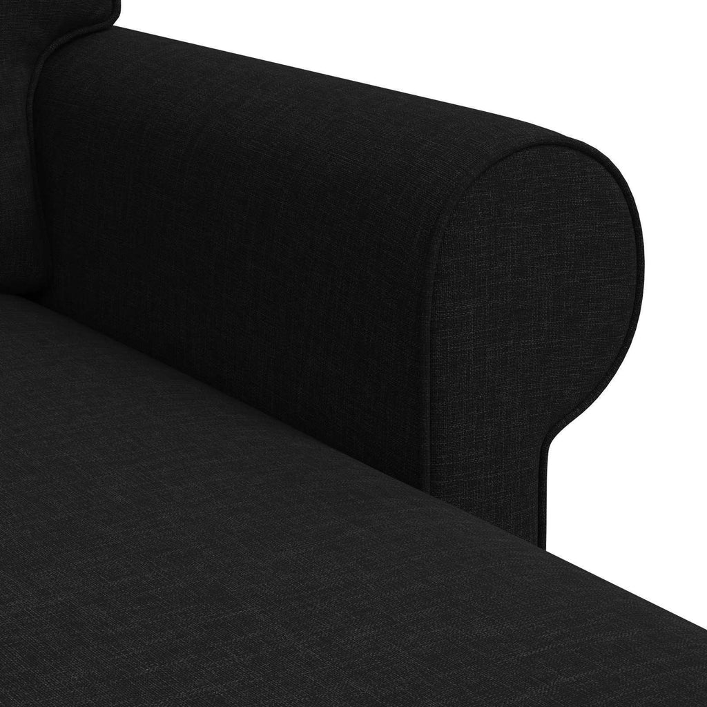 Sofa Schwarz 215 x 138 x 80 cm Stoff