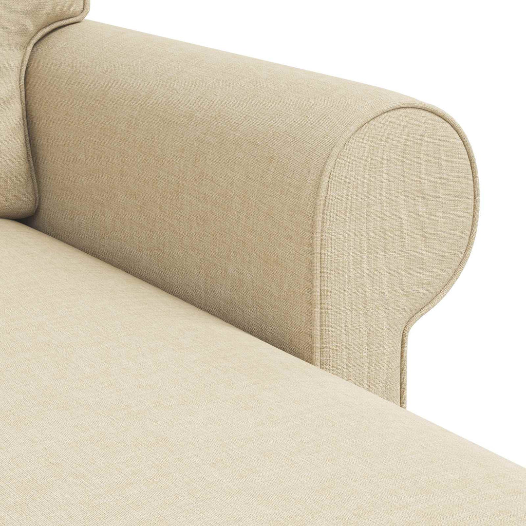 Sofa Creme 215 x 138 x 80 cm Stoff