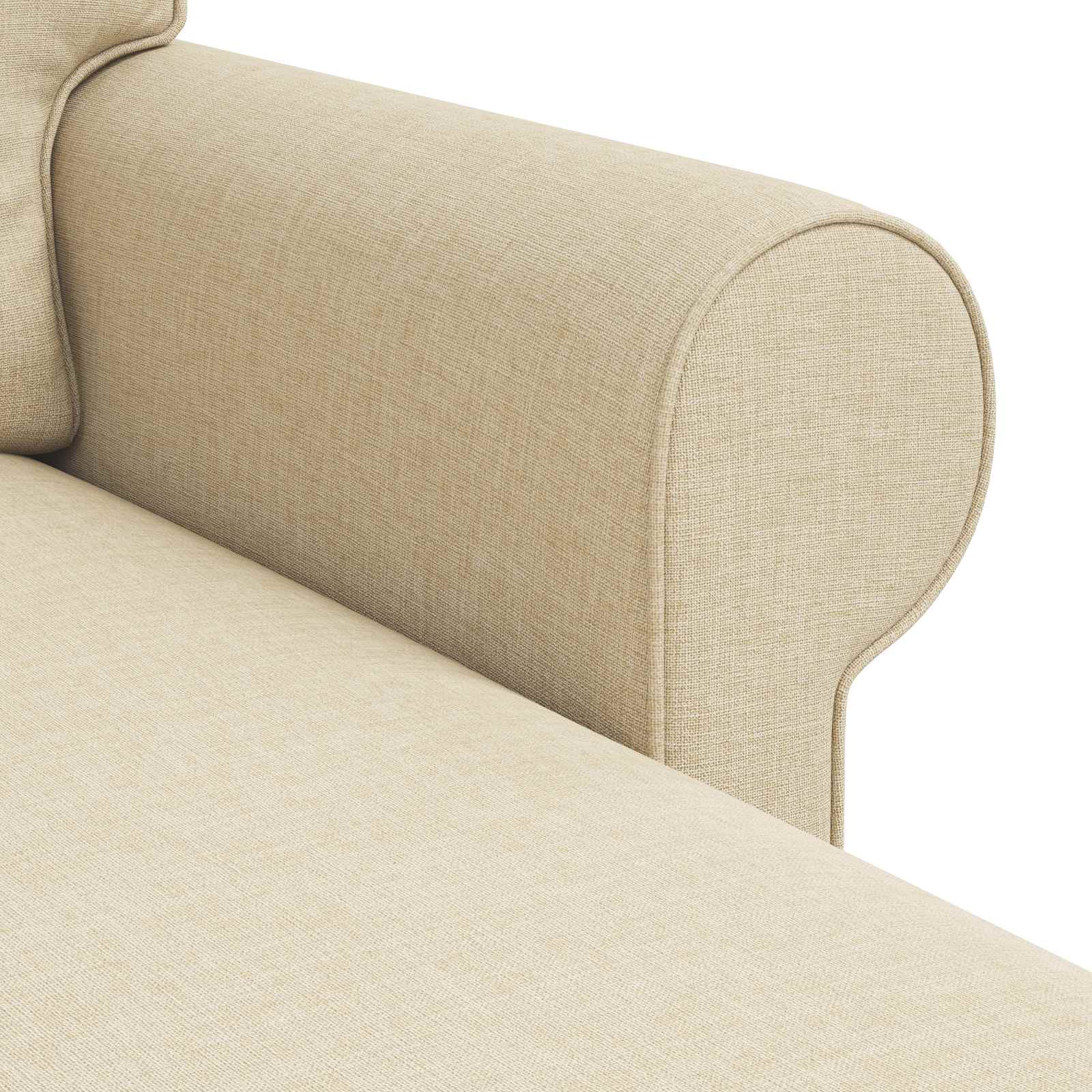 Sofa Creme 215 x 138 x 80 cm Stoff