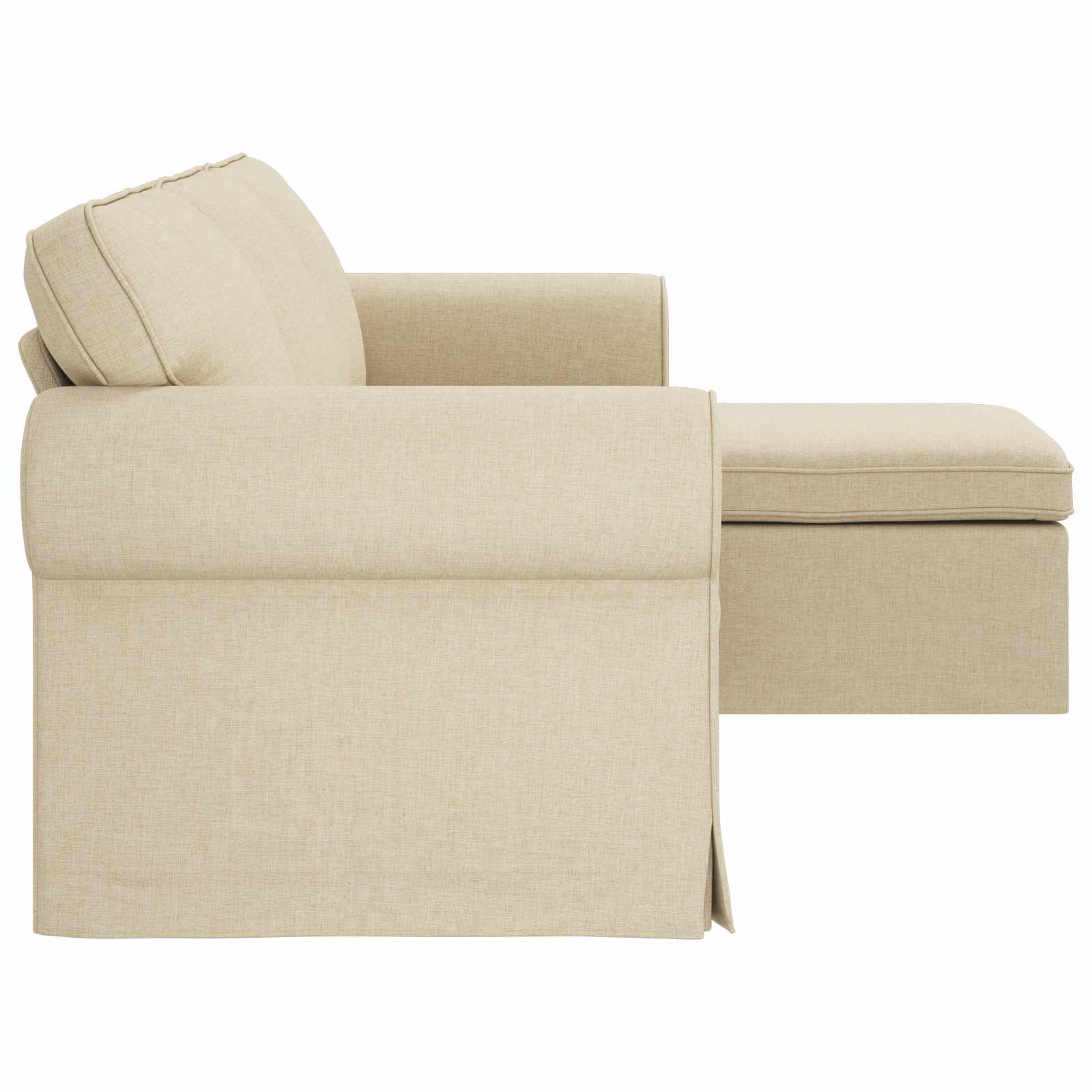 Sofa Creme 215 x 138 x 80 cm Stoff